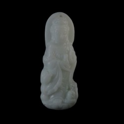 Kwan Yin jade amulet-hanger