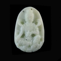 Kwan Yin jade amulet-hanger
