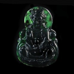 Kwan Yin jade amulet-hanger