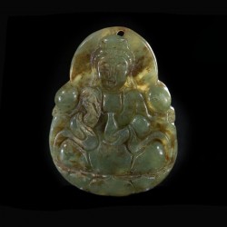 Kwan Yin jade amulet-hanger