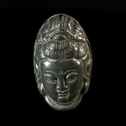 Kwan Yin pyriet amulet-hanger
