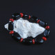 zwart obsidiaan en rood Jaspis armband