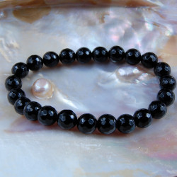 Zwart facet Obsidiaan armband 